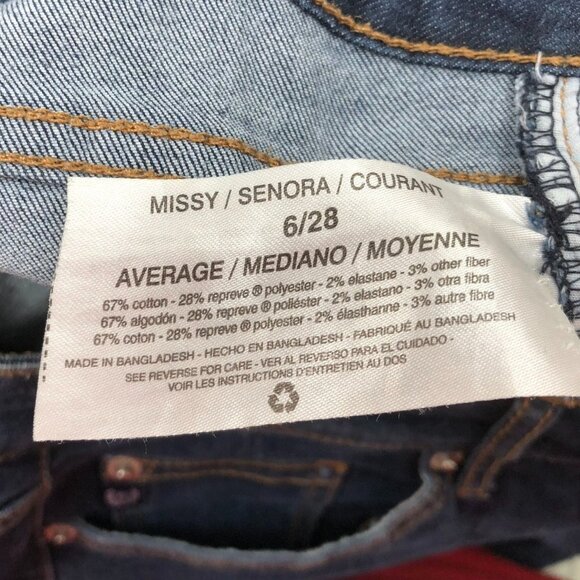 Chaps Women Jeans Size 6/28 Mid Rise Skinny Frayed Hem Blue Denim Classic Casual - Picture 14 of 16